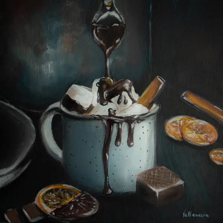 chocolate art painting - Can you draw with chocolate