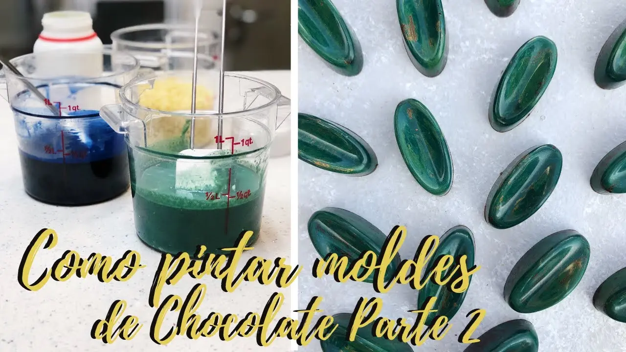 como pintar moldes de chocolate - Cómo colorear un molde de chocolate