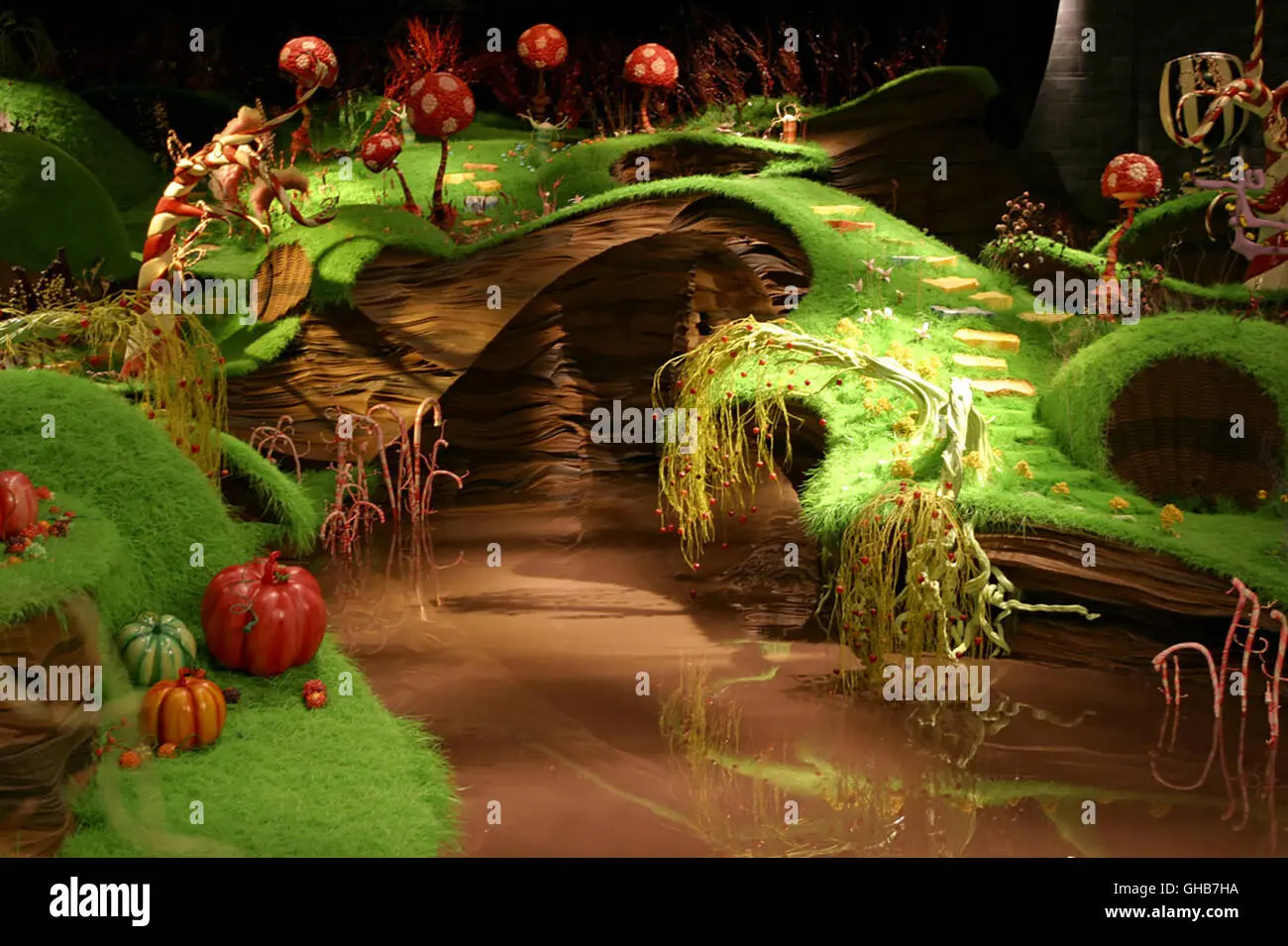 cascada de chocolate willy wonka - Cómo hicieron el río de chocolate de Willy Wonka