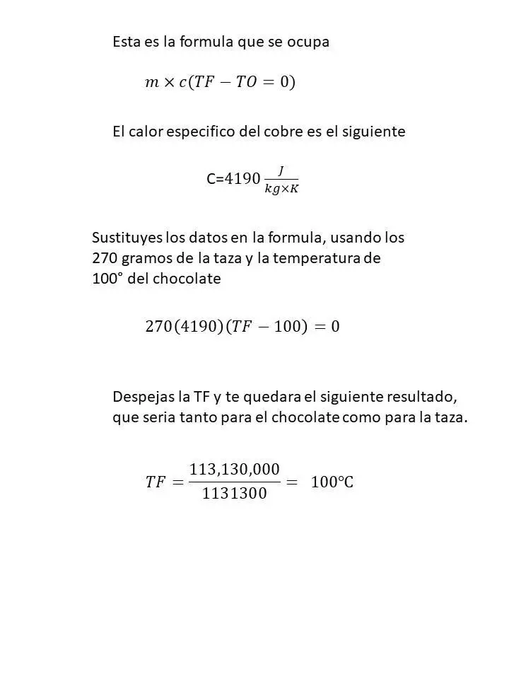 calor especifico del chocolate - Cuál es la capacidad calorífica específica del chocolate