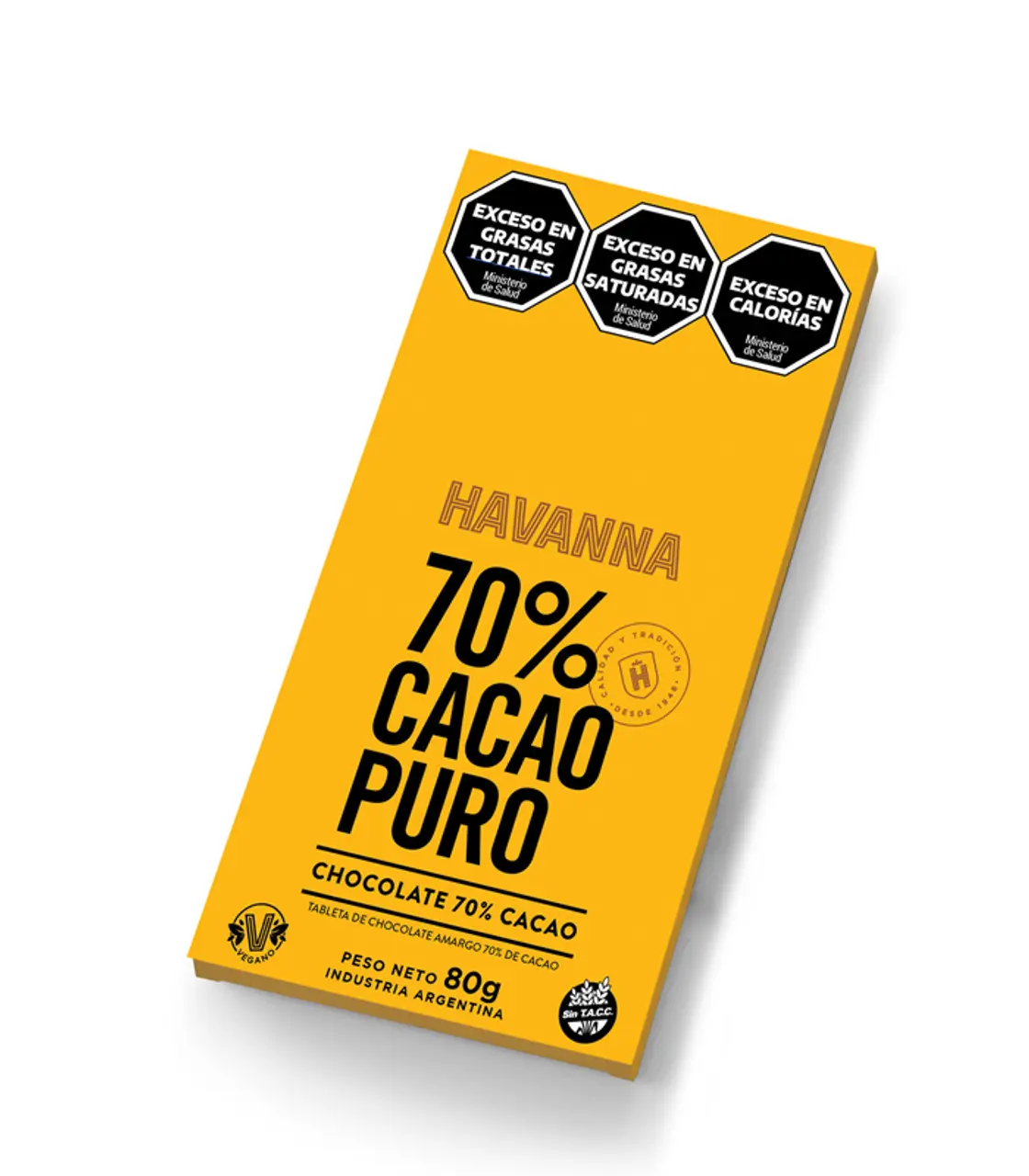 chocolate havanna 70 cacao - Cuántas calorías tiene un alfajor Havanna 70 cacao