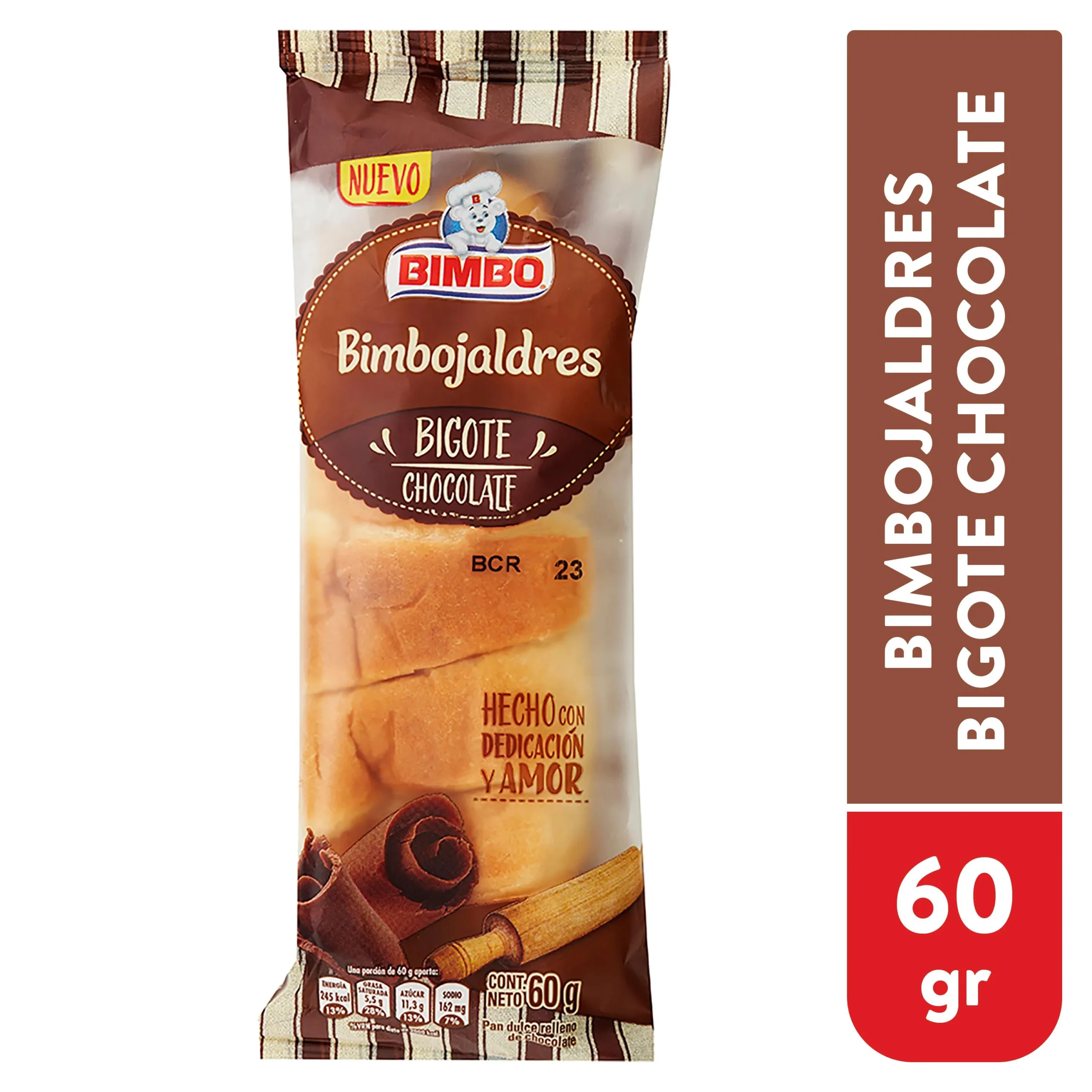 bigotes rellenos de chocolate - Cuántas calorías tiene un bigote de chocolate