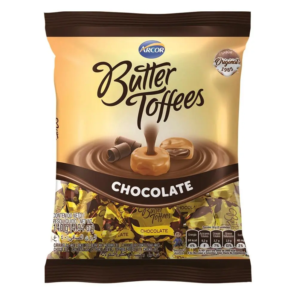 butter toffees chocolate - Cuántas calorías tiene un toffee de chocolate