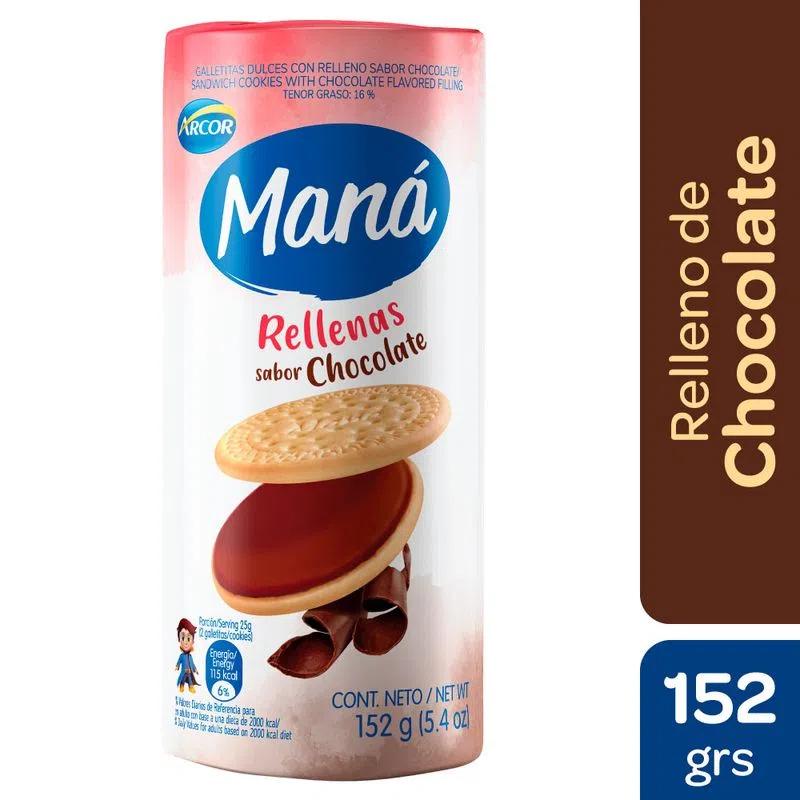 mana rellenas de chocolate - Cuántas calorías tiene una galleta mana rellena