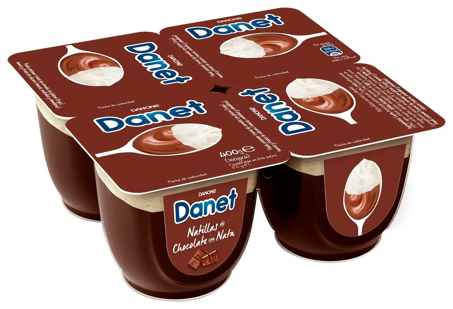 natillas de chocolate danone - Cuántas calorías tiene una natilla de chocolate Danone