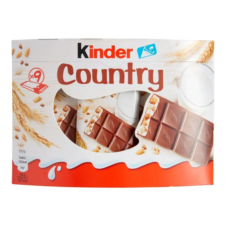 kinder chocolate con cereales - Cuántas kcal tiene un chocolate Kinder