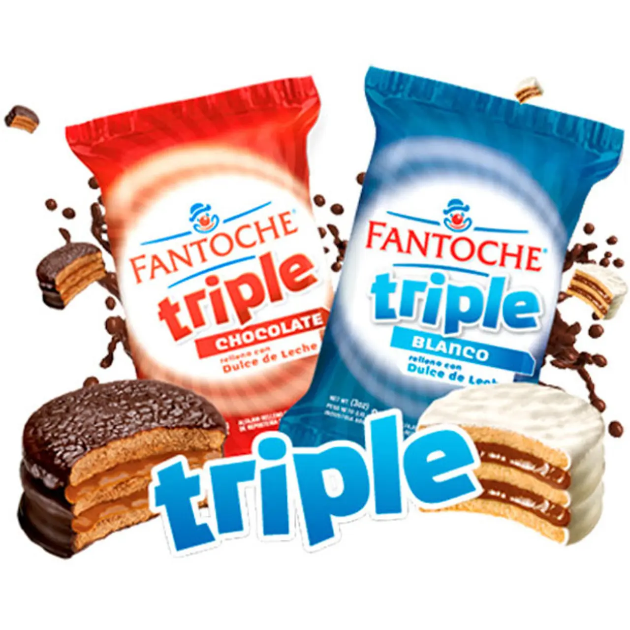 alfajor triple chocolate o dulce de leche x 24 fantoche - Cuánto pesa un fantoche triple