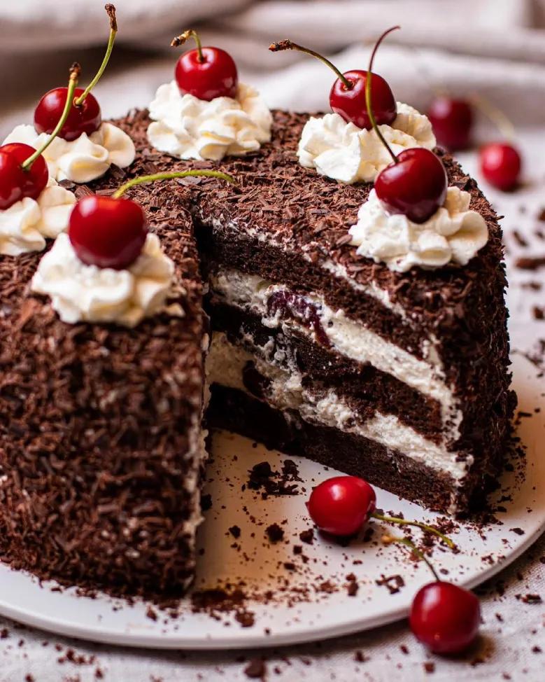 bizcocho de chocolate para torta selva negra - Cuánto pesa una torta selva negra