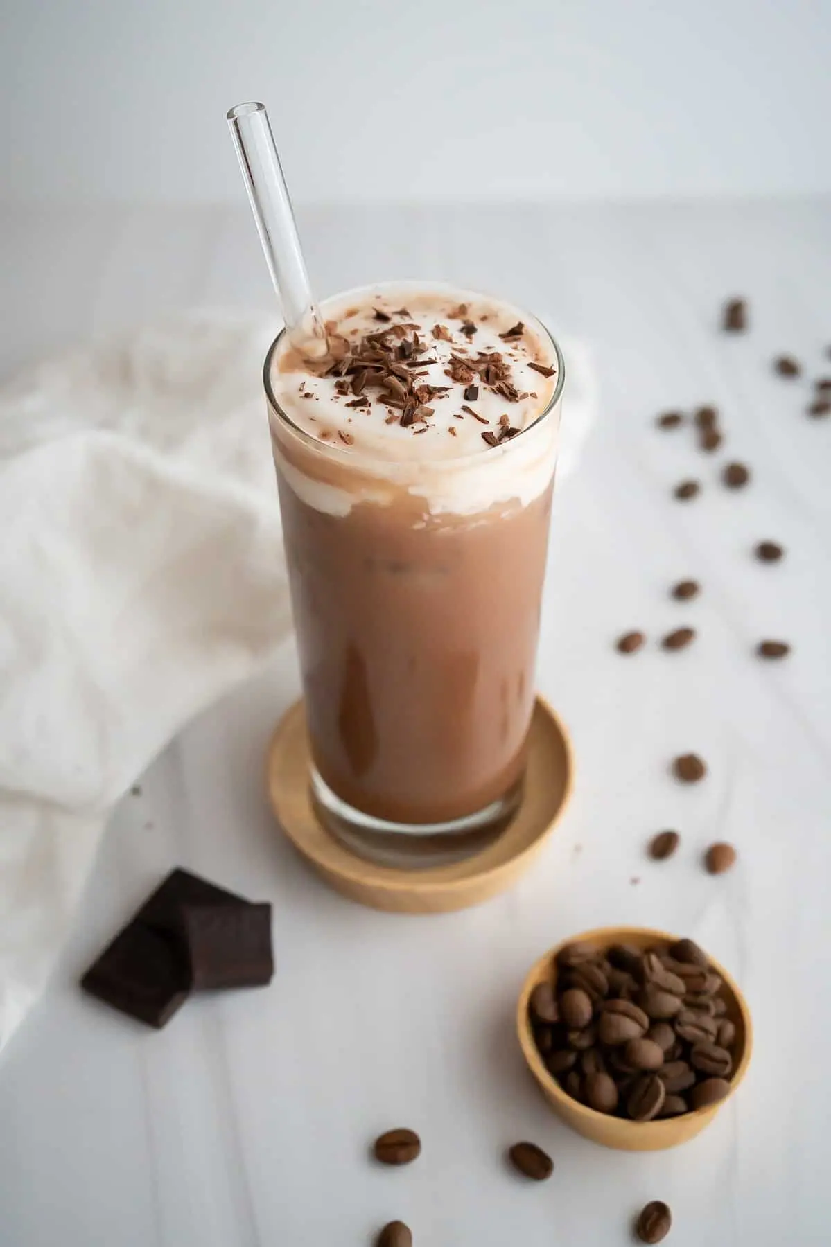 chocolate iced coffee - El chocolate helado tiene café