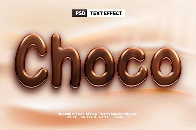 chocolate text effect psd - How do I import text effects into Photoshop