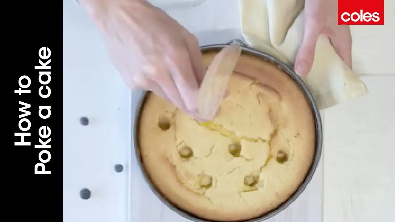 chocolate baileys poke cake - How do you poke a hole in a cake