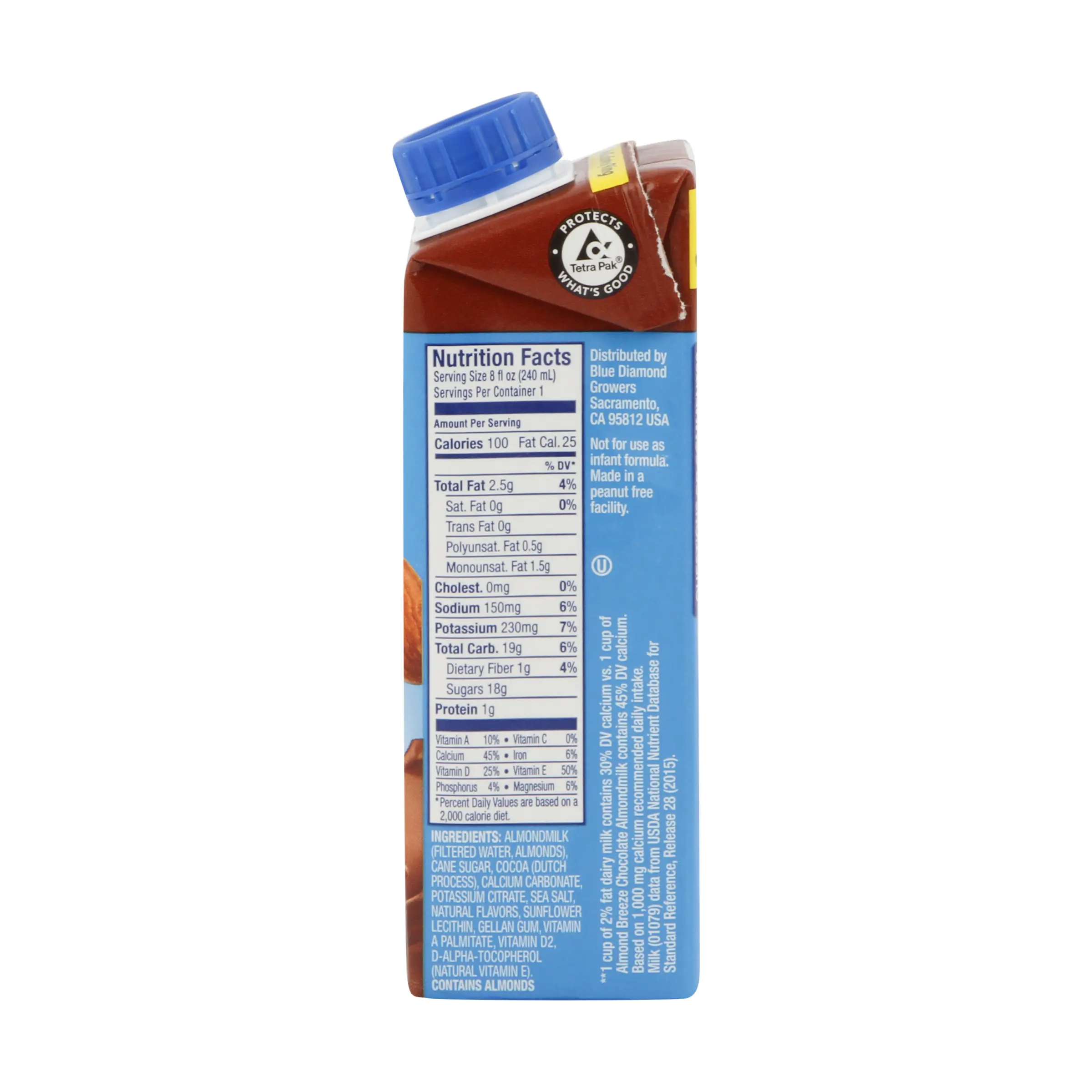chocolate almond milk nutrition - Is there a lot of sugar in chocolate almond milk