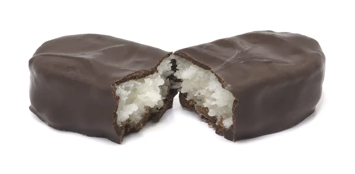 almond joy chocolate - Los montículos vienen en chocolate con leche