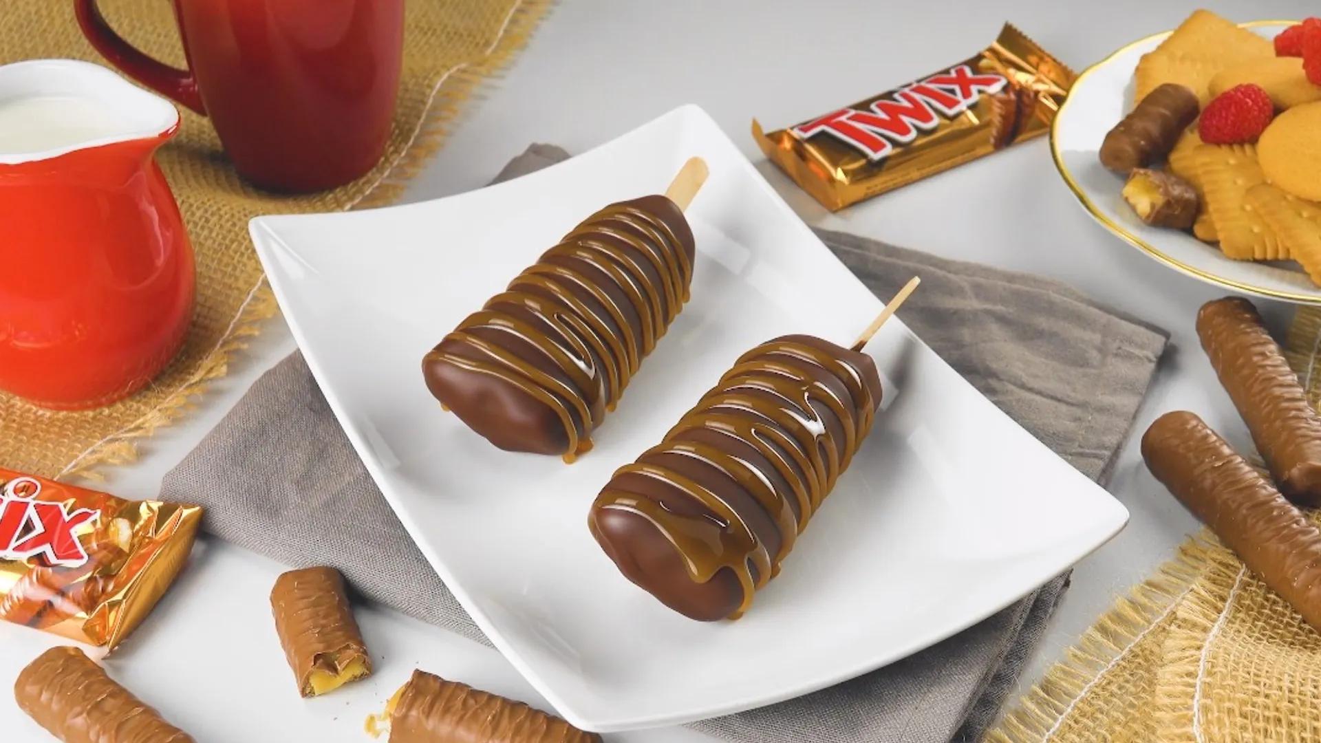 chocolate twix helado - Qué contiene el helado Twix