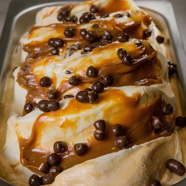 helado con bolitas de chocolate - Qué sabores tiene el helado Tramontana
