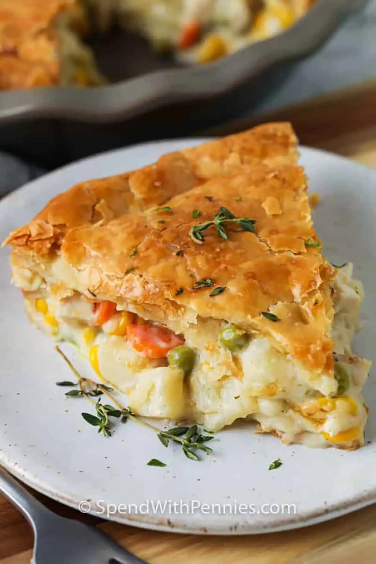 chocolate chicken pot pie - What is the sauce made of in chicken pot pie